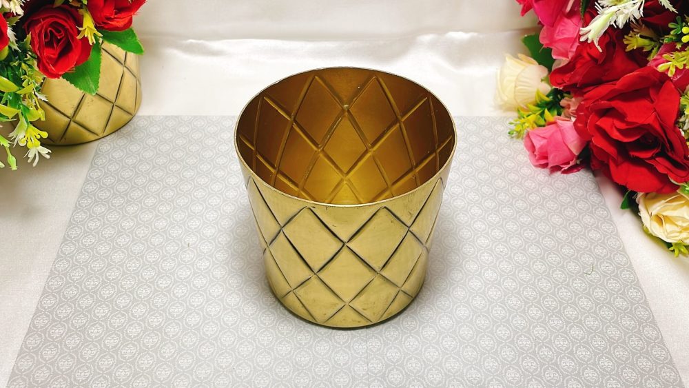 餐具出租-巴洛克小黃金花器12cm 餐具出租-巴洛克小黃金花器12cm