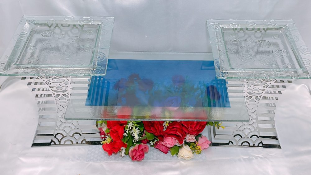 餐具出租-水晶琉璃連接玻璃55x33cm 餐具出租-水晶琉璃連接玻璃55x33cm