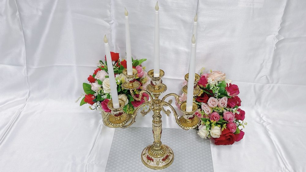 餐具出租-貝爾蒙特黃金燭台38cm 餐具出租-貝爾蒙特黃金燭台38cm